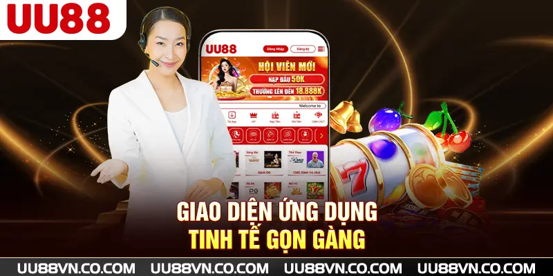 Giao diện ứng dụng tinh tế gọn gàng