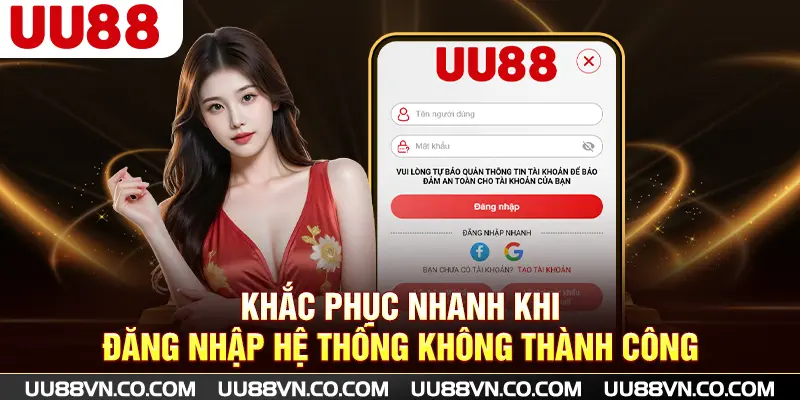 Khắc phục nhanh khi đăng nhập hệ thống không thành công
